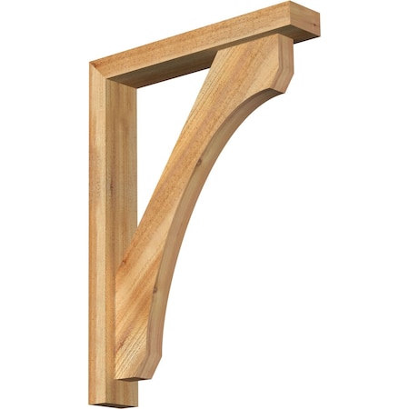 Ekena Millwork Legacy Block Rough Sawn Bracket w/ Offset Brace, Western Red Cedar, 4"W x 22"D x 30"H BKT0402X22X30LEC05RWR